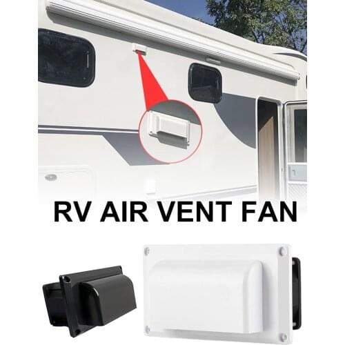 Caravan Motorhome Trailer Side Air Vent Ventilation Exhaust Fan RV White DC 25W for Camper Trailer Boat Marine Yacht