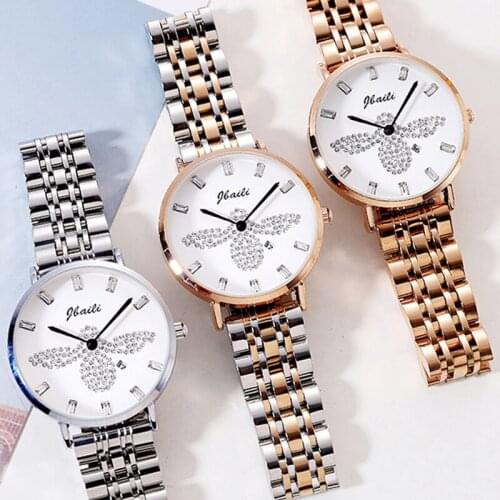 Fashion Women Watch Crystal Cute Animal Dial Ladies WristWatch Female Bracelet Stainless Strap Rhinestone Dress Clock Reloj