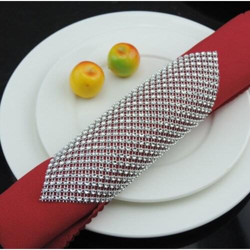12 pcs/ lot Hotel banquet soft outfit western buckle imitation diamond table napkin ring napkin pad towel ring buckle ornaments