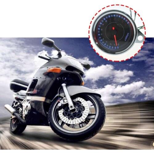 12V Universal Motorcycle Tachometer Meter LED Backlight 13K RPM Shift Motorcycle Digital Tachometer Oil Fuel Lever Gauge