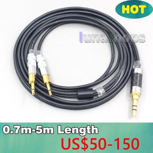 2.5mm 4.4mm 3.5mm 6.5mm XLR Black 99% Pure PCOCC Earphone Cable For Sennheiser HD700 Headphone LN007129
