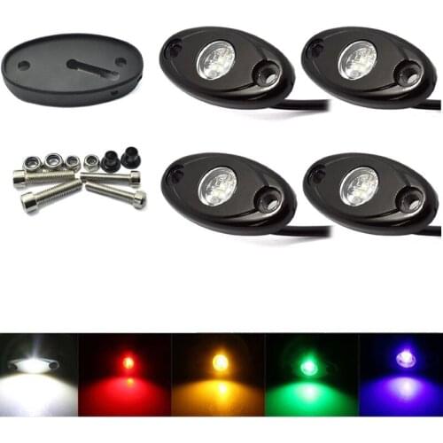 4pcs 9-30V 9w LED Rock Light For JEEP 4x4 Off-Road Truck Trail Fender Underbody DIY Lights