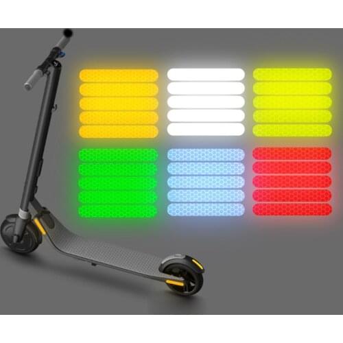 5pcs Reflective Stickers For Ninebot ES1 ES2 ES3 ES4 E22 E25 Series Electric Scooter 6 Colors PVC Kick Scooter Part Accessories