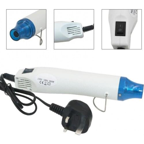 230V Hot Air Airbrush Multifunctional UK Plug Hot Air Heater DIY Pottery Heated Clay Hot Air Heater Triangle Plug Power Tool