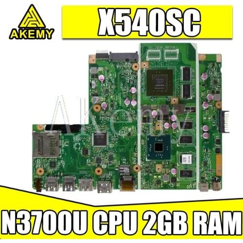 Akemy X540SC For Asus X540SC D540S X540S X540 Laotop Mainboard X540SC Motherboard W/ N3700U CPU 2GB RAM