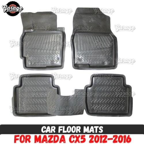 Car floor mats case for Mazda CX5 2012-2016 rubber 1 set / 4 pcs or 2 pcs accessories protect of carpet decoration
