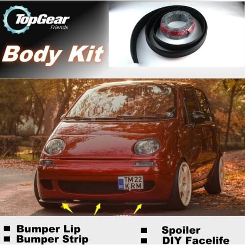 For Daewoo For UzDaewoo FSO Formosa Matiz Bumper Lip Lips / Top Gear Shop Spoiler For Car Tuning / TOPGEAR Body Kit + Strip