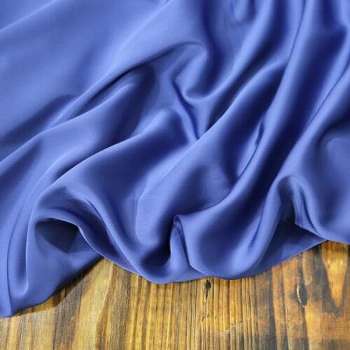 CF806 Reflective Bright Graceful Blue Satin Summer/Autumn Thin Silky Feel Skin-friendly Dress Pajamas Career Suits Women Clothes