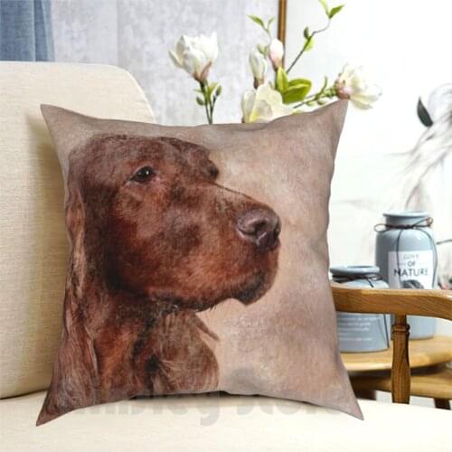 Irish Setter Dog Pillow Case Printed Home Soft Throw Pillow Dog Breed Canine Irish Setter Red Setter Doglover Pet