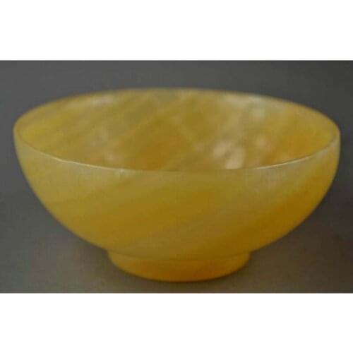 Diameter: 11 cm * / Chinas rare collection of natural jade, yellow jade bowl