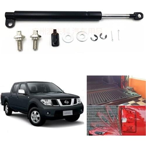 For Nissan Navara NP300 D23 2015 2016 2017 2018 1PCS Stainless Steel Tailgate Slow Down Shock Up Lift Gas Strut Car Accessories