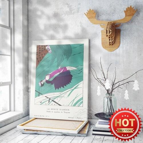Charles Martin La Morte D'Amour Art Poster, Charles 1920 Gazette Du Bon Ton Illustrations Art Prints, Home Decor Wall Picture
