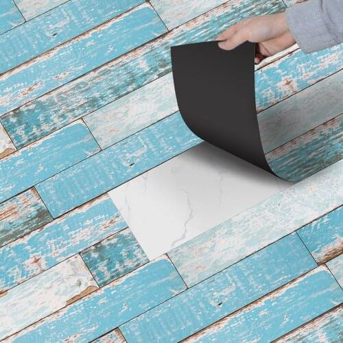 Imitation wood board sticker living room bedroom wallpaper wall sticker kitchen oilproof sticker bathroom waterproof sticker