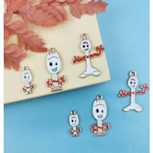 JeQue 10pcs Lovely Cartoon Characters Enamel Charms Metal Animal Charms For Keychains Earring DIY Jewelry Making Handmade Craft