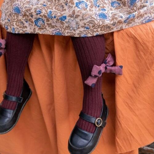 Cotton Colored Tights For Children Toddler Girl White Black Knit Bow Pantyhose Kids Socks Newborn Infant Baby Warm Stockings New