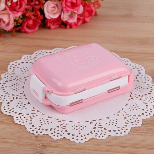 Pill box portable mini portable pill box one week creative foldable sealed compartment small pill box