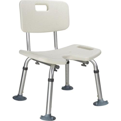 Classic Aluminum Alloy Shower Chair With Backrest For Elderly, Pregnant Women, Children Shower Chair, Toilet Plastic Bathroom
