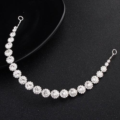 Soft Link Round Crystal Headbands Bride Wedding Bridesmaid Crystal Hair Vine Wedding Decoration Gift Hair Accessory