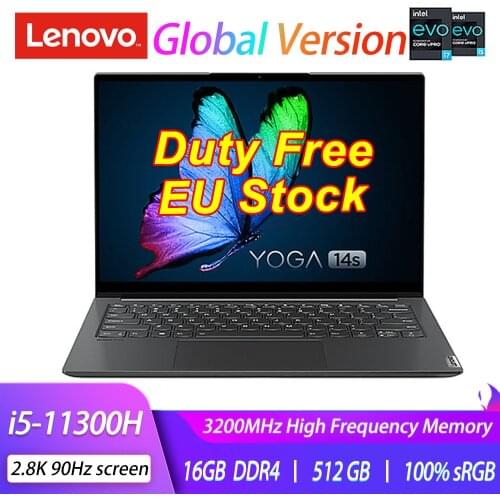 Lenovo Laptop YOGA 14s 2021 Intel Core i5-11300H 16GB RAM 512GB SSD 14 Inch Full Screen Notebook 2.8K 90Hz IPS Ultrabook