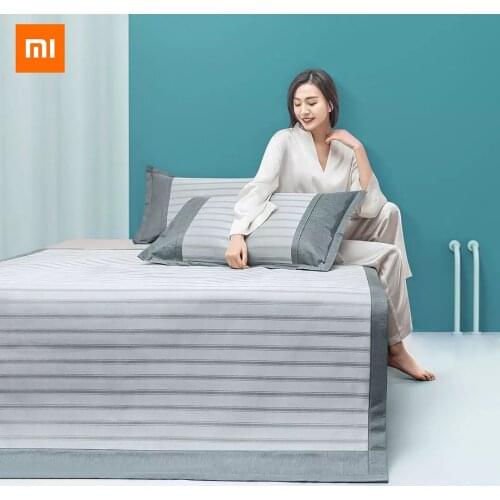 New Xiaomi Three-piece washable ice silk soft mat 600D ice silk smooth without sleep marks Strong and breathable Summer home