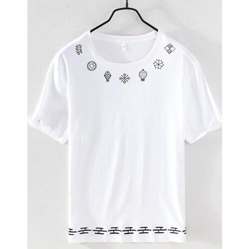 2021 New style Suehaiwes brand Italy cotton white t shirt men summer round neck t-shirt for men camisa chemise tops mens