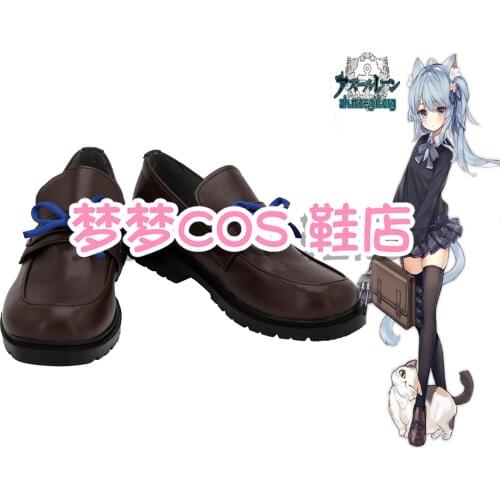 Azur Lane Asashio Class Destroyer Cosplay Shoes Brown Boots Custom Made Any Size For Unisex Halloween Party Props