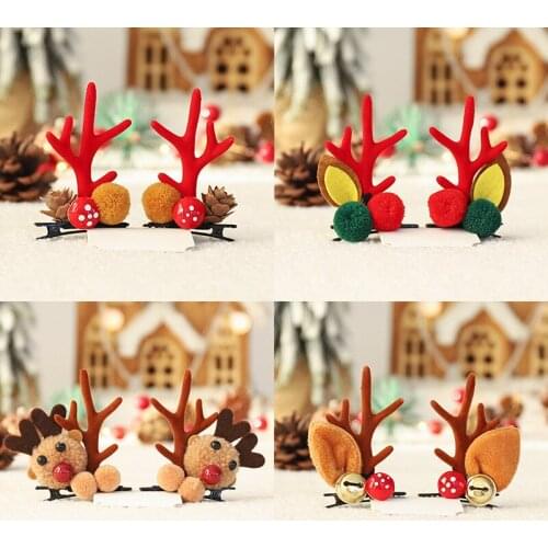 Wholesale 4/10 Pairs Pet Child Christmas Decorations Random color Dog Cat Hairpin Masoctas Hair Accessories for Dogs Headwear