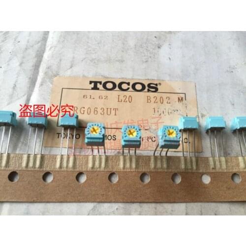 Original new 100% RG063UT fine-tuning resistance precision adjustable potentiometer B202 2K vertical type (SWITCH)