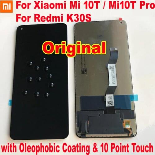 Original New Xiaomi Mi 10T Pro 5G Glass Sensor LCD Display Touch Panel Screen Digitizer Assembly Mi10T Redmi K30S Pantalla