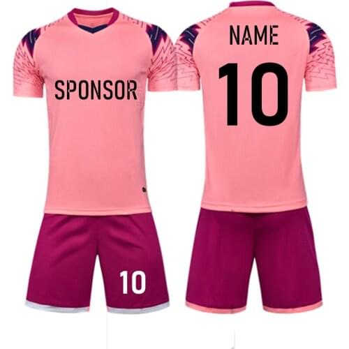 Kids Adult Soccer Jersey Set Women Men Football Uniform Child Kit Football Training Suit Sport Shirt Shorts Plus Size Sportswear