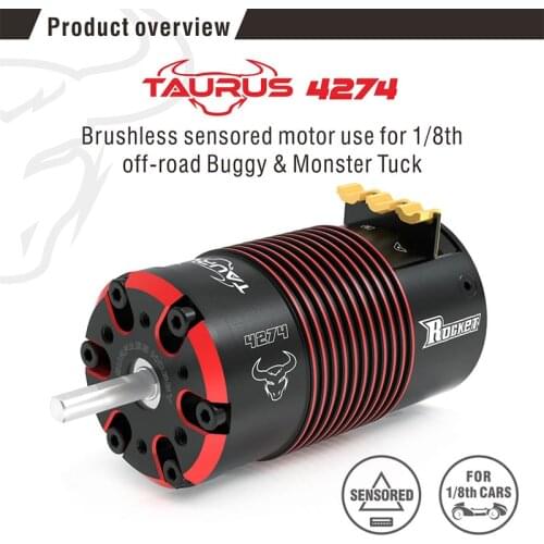 Rocket 4274 V2 2200KV 1950KV 1700KV 1500KV 1400KV Sensored Brushless Motor for 1/8 RC On-road Off-road Car