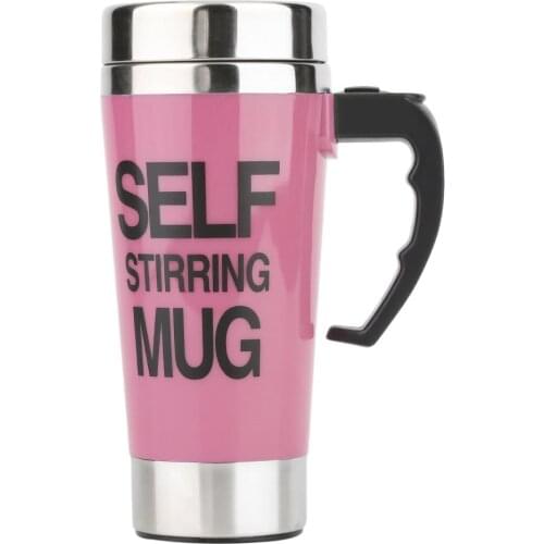 350ml Stainless Steel Self Stirring Mug Auto Mixing Tea Milk Coffee Cup Office Kitchen Bar 3 colors Mugs Drop shipping Drinkware