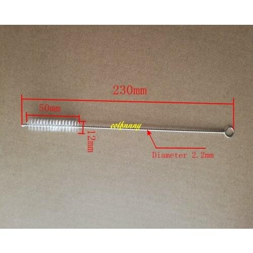 200pcs/lot 230*50*12mm Straw Cleaning Brush Stainless Steel Wash Drinking Pipe Straw Brushes Cleaner C52901