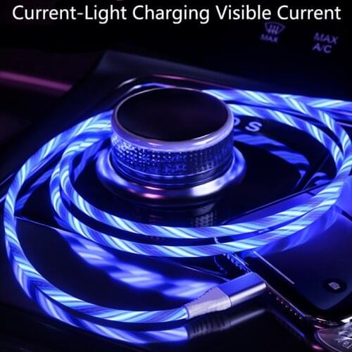 Car LED Light USB Type C usb-c Fast Charging Data Cable Charger For Kia Rio K2 K3 Ceed Sportage 3 sorento cerato armrest picanto