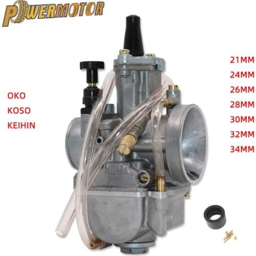 Racing 2T 4T Universal Motorcycle Carburetor OKO KOSO PWK21 24 26 28 30 32 34mm Carburatore 50CC-250CC Pit bike Dirt bike