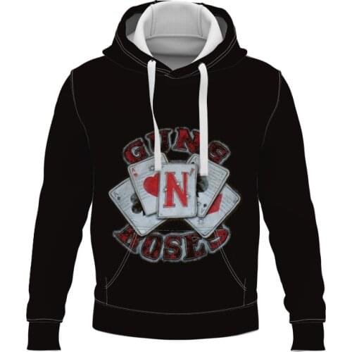 2021 spring and autumn 3D poker K sweaters men and women personality fashion creative boys and girls hooded sweaters