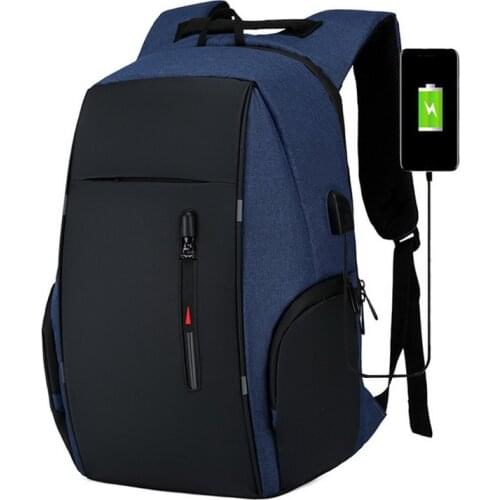 Big Capacity Men Backpack Laptop Oxford Gray Solid High School Bags Teen College Student Back Pack Multifunctional Bagpack