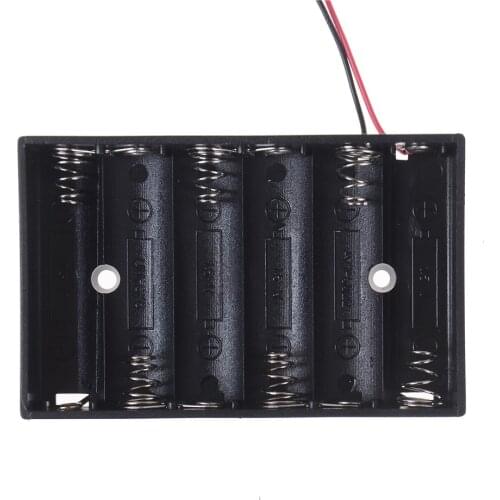 1PC Plastic 6 X 1.5V AA CELL Battery Holder Storage Box 58.03*47.33*29.87mm Standard Battery Case