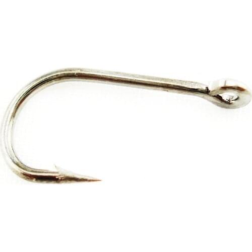 100PCS Carbon Steel silver Color Carp Fishing Hook with Eye Size 4#6#8#10# Carp Fresh Water Fishing Tackle