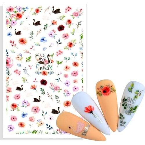 2021 NEW Designs 3D Green Leaf Fruit Nail Art Stickers Flower Tree Leaves Nail Decal Greenery Spring Floral Manicure Decorations