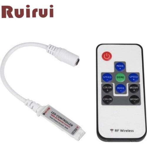 DHL Free shipping 300pcs DC 5V-24V 12A / 3 channels Mini Wireless RF RGB LED strip Controller