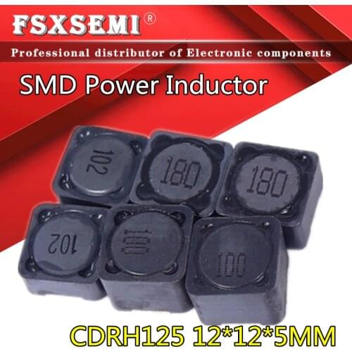 5pcs CDRH125 SMD Power Inductor 12*12*5MM 10UH 15UH 22UH 33UH 47UH 68UH 100UH 220UH 330UH 470UH 1000UH 1MH