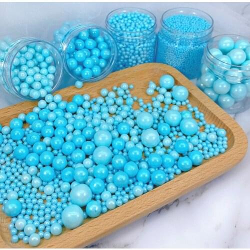500g Edible Colorful Blue Sugar Beads Pearl Sugar Balls Cake Baking Sprinkled with Colorful Ball Cake Decoration Baking Material