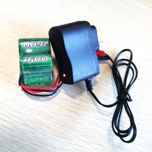 6V 2/3A 1600MAH 2/3A 5x1.2V NI-MH Rechargeable battery trapezoidal gasoline receiver battery pack batterise+charger
