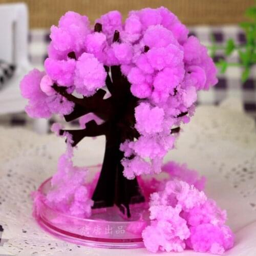 2019 9x8cm Pink Desktop Cherry Blossom Cool Japan!ThumbsUp!Magic Japanese Sakura Tree-Brand New Made in Japan Paper Trees Toys