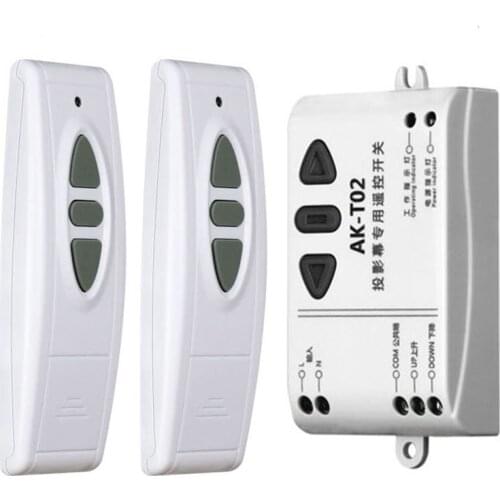 AC110V 220V 250V Intelligent Digital RF Wireless Remote Control Switch System for Projection Screen/Garage Door/Dlinds/Shutters