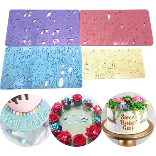 Acrylic Letter Embossing Cake Knife Mold DIY Cookie Stamp Fondant Mold Biscuit Cookie Baking Decoration Tool