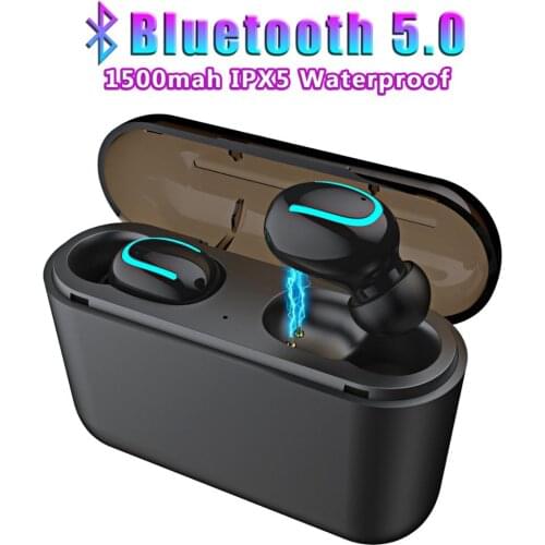 Wireless Earphones Bluetooth 5.0 Mini Earphone Handsfree Sports Earbuds Headset with Charging box Microphone for Phone Tablet