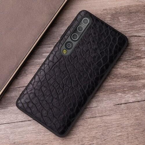 Genuine Leather Phone Case For Xiaomi Mi 10 9 Pro 8 SE Mix 2S Note 10 Pro Luxury Natural Sheep Skin Back Cover Funda Capa