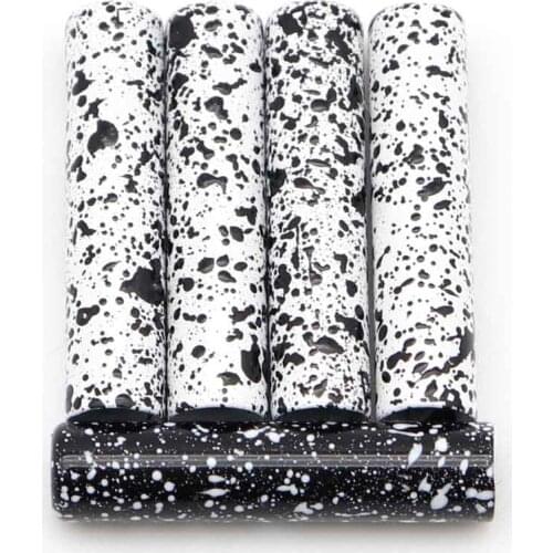 White Black Ink Dots Shoelace Tips 4.6*20mm Speckle Lace Ends Easy Installation For Canvas Snkeaker Shoe Cordones